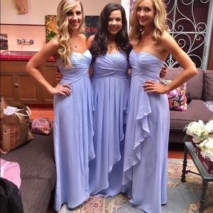 Strapless Blue David’s Bridal Gown